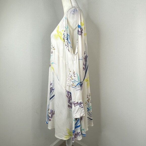 NWT Free People Clear Skies Floral Print Cold Shoulder Tunic Mini Dress Medium - Picture 8 of 16